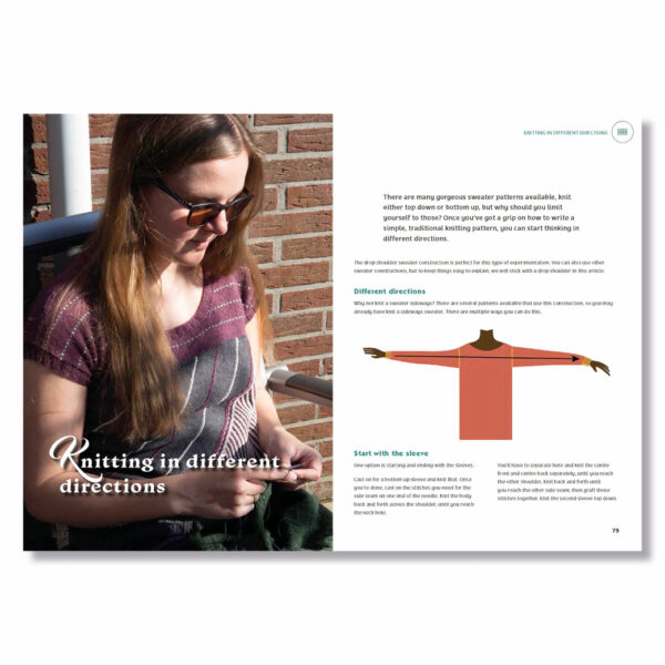 Page layout Knitting in different directions
