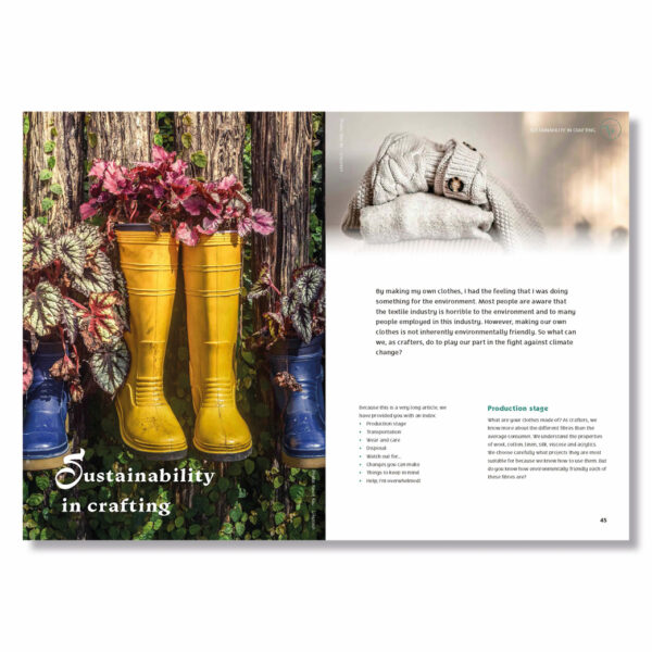Page layout Sustainability in crafting