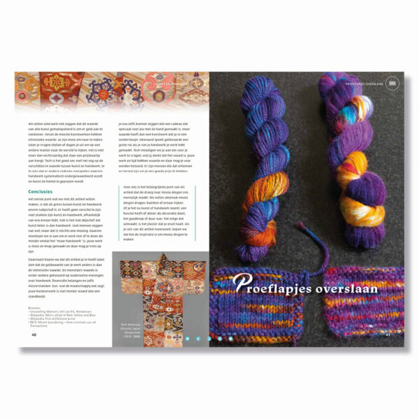 pagina opmaak met links Kunst en handwerk en rechts hoe je prioeflapjes kunt overslaan