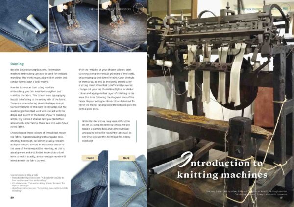 Introduction to knitting machines Free motion machine embroidery